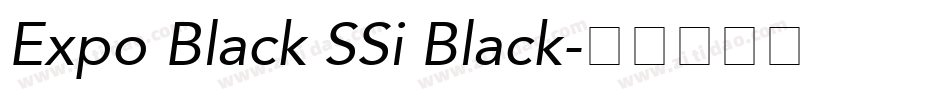 Expo Black SSi Black字体转换